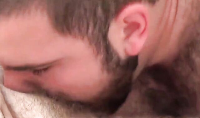 Fat Bear Stroking His Big Cock