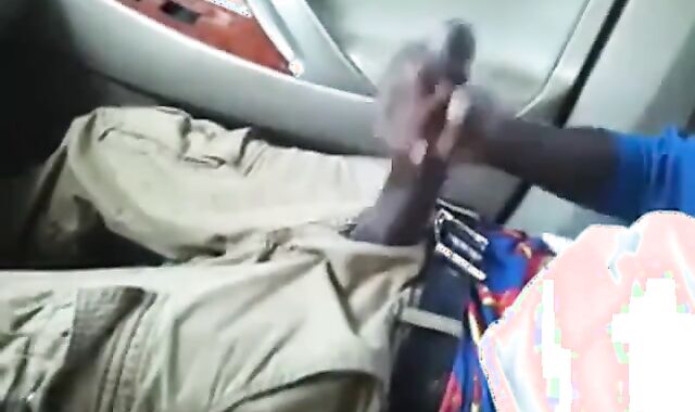 Black Car Jerkoff With My Friend