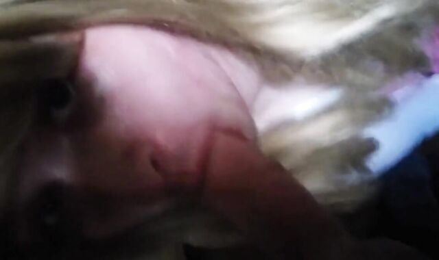 Blonde Crossdresser Swallows Huge Load from Older Man 2