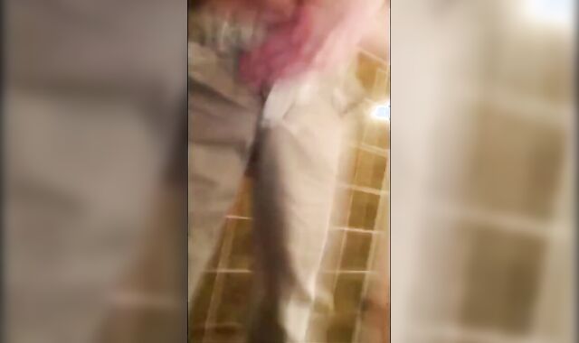 Pissing Big Cock Handjob on Webcam