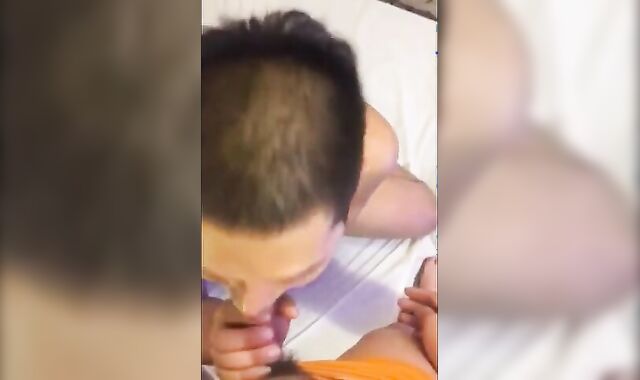 Amateur Asian Twink Sucks Cock