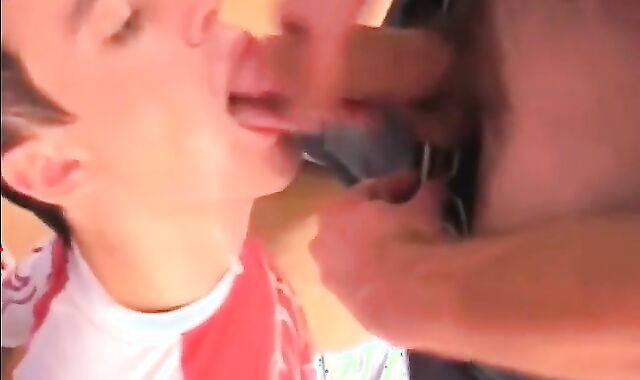 Sperm Dump Bukkake for Amateur Cock Sucker