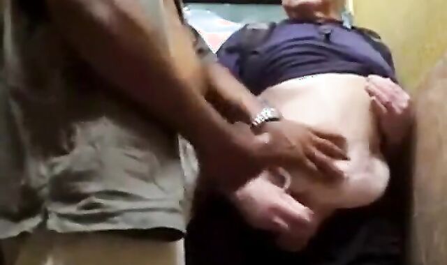 Old-Young Blowjob in the Toilet - Big Cock Handjob and Suck