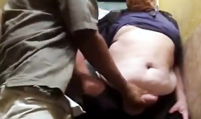 Old-Young Blowjob in the Toilet - Big Cock Handjob and Suck