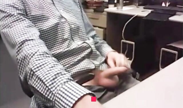 Big-Cocked Dad Strokes at the Office 2