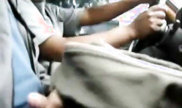 Big Dick Flash for Taxi Driver - Gay Latino Handjob