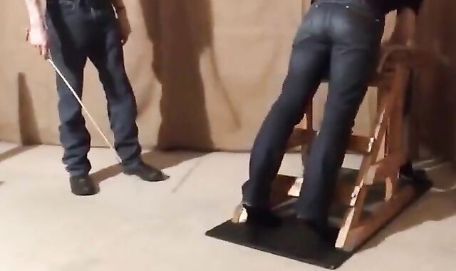 Daddy Spanks His Boy in Tight Jeans