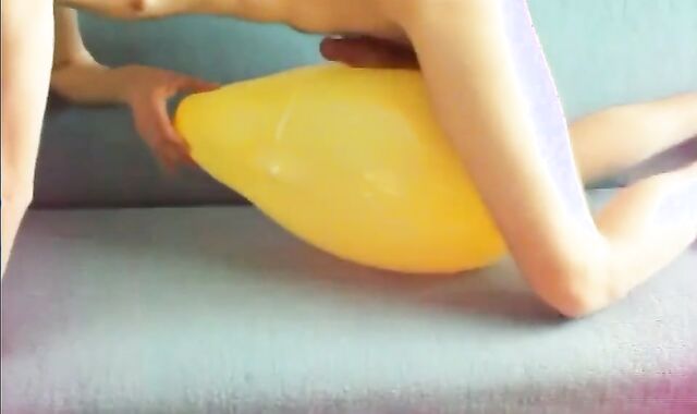 Twink Humps Yellow Balloon to Cum