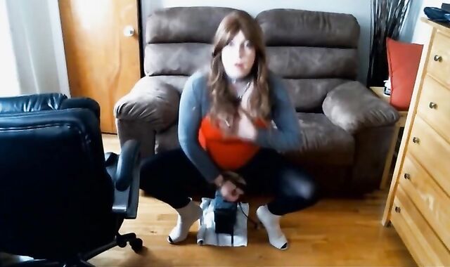 Huge Anal Toy Play for Crossdresser