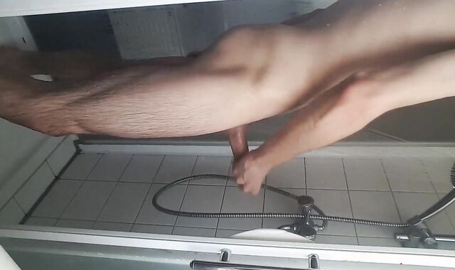 Big-Cock Twink Spreads Ass and Jerks Off