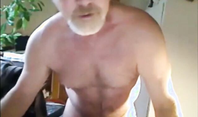 Mature Bear Daddy Cums Hard
