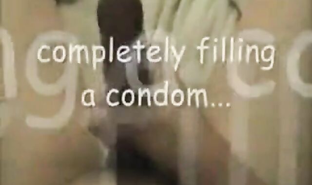 Filling a Condom with a Big Load