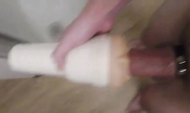 Big Cock Tease with Fleshlight and Cock Ring