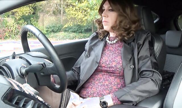 Wanking in a Car at a Supermarket Parking Lot 2