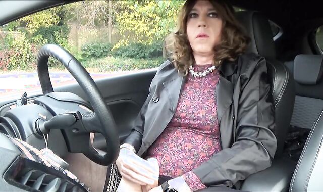 Wanking in a Car at a Supermarket Parking Lot 2