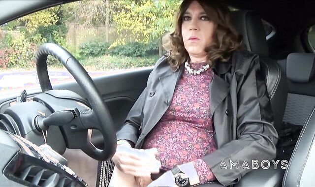 Wanking in a Car at a Supermarket Parking Lot 2