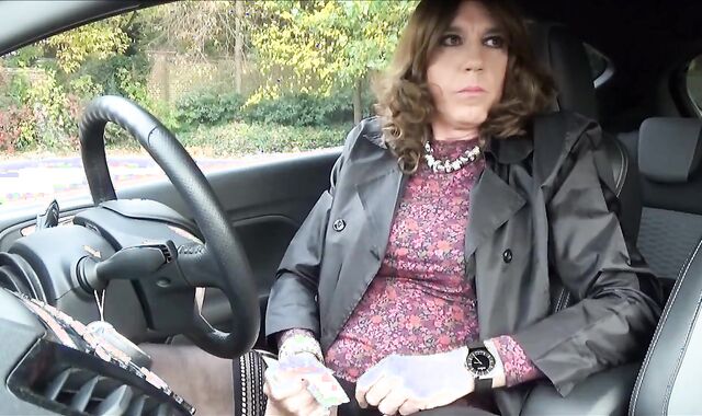 Wanking in a Car at a Supermarket Parking Lot 2