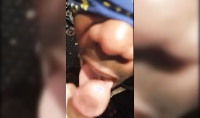 Black Twink Swallows White Cum in Interracial Blowjob