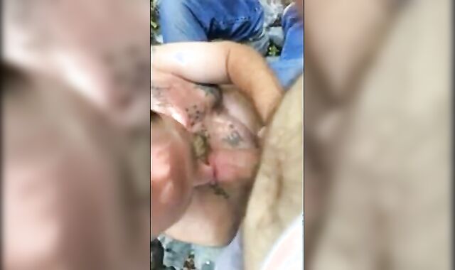 Bareback Outdoor Fuck with a Big Cock