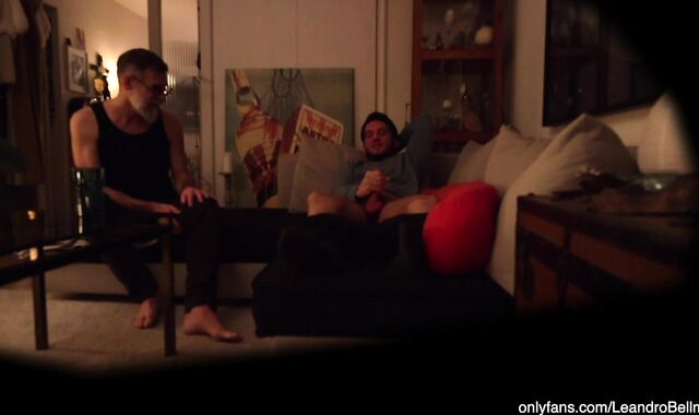 Grandfather caught grandson naked jerking (gay)