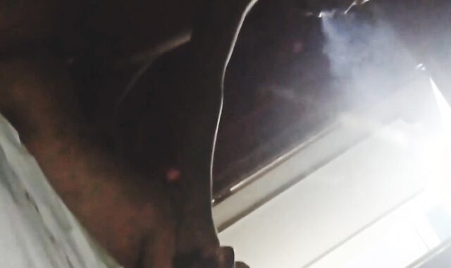 Motorcyclist pounds lil' mega-biotch