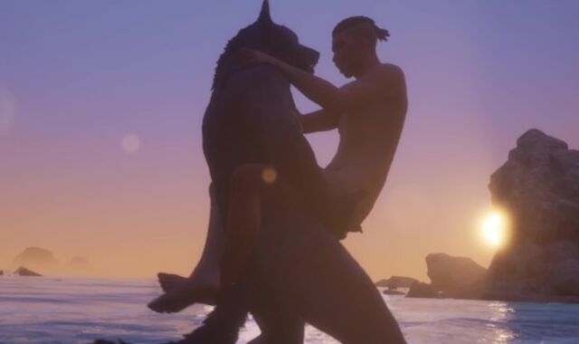 Fag Cub & Man Make Love by the Beach / Naughty Life Furries