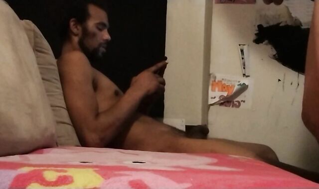 Wife let's hubby get phat ebony man sausage