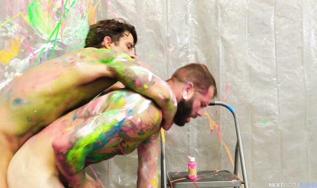 Jiggish Tatted Furry Studs Splanter Walls & Each Other - Dakota Payne, Johnny Hill - NextDoorBuddies