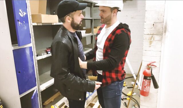 builder tough breeds my fuckhole humid after catching me stealing from his storage