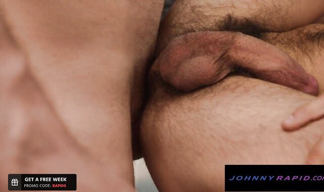 Fantastic Jock Gives Self Facial Cumshot Popshot Currency-Shot While Being Plunged By Inked Bear - Jackson Cooper - JohnnyRapid