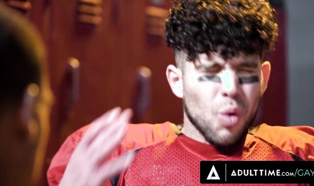 ADULT TIME - Football Jock Joseph Castlian Teases His Teammate Adrian Hart Into Locker Guest Guest Guest Room Without A Love Glove