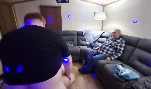 Daddy Fucks Step-Sonnie-In-Law While Step-Grandpa Observes