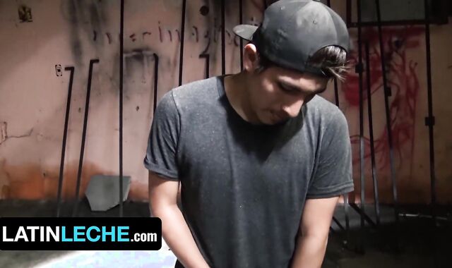 Latin Leche - Faggot-For-Pay Latino Sucks The Uncircumcised Fellow Man Meat Of A Stranger And Takes It Sans A Condom From Behind