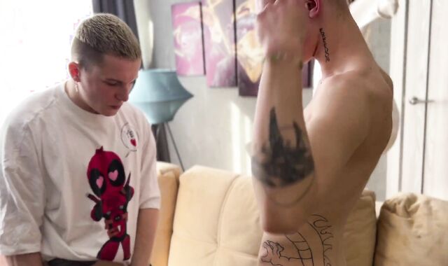 Jummy trio-way of young and dicky youngsters, with a mighty ejaculation