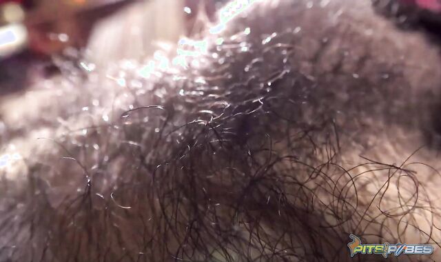 PitsAndPubes: Hairy Zaddy drains off sniffing