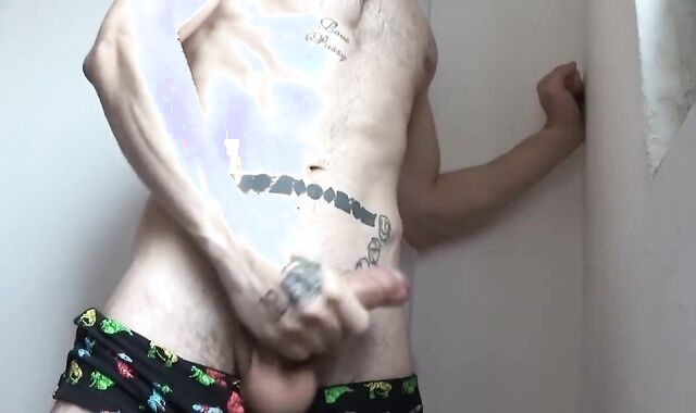 hirsute Father Showing Close-up Assets And fapping With jizm And orgasm