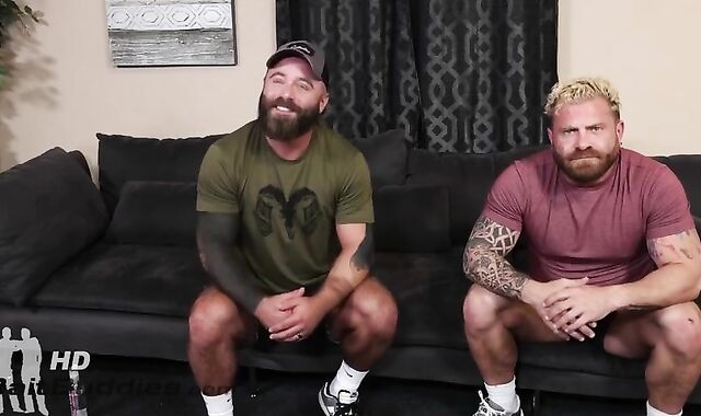 two Bulky Teddy Daddies Having The greatest pulverize Of Their Life!