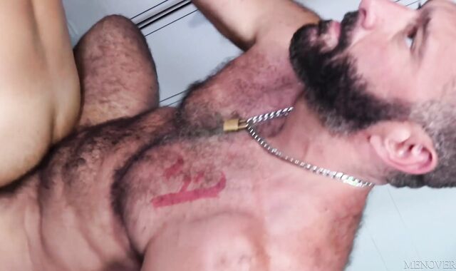 MenOver30.com - Inked Alex Tikas draining hefty stiffy