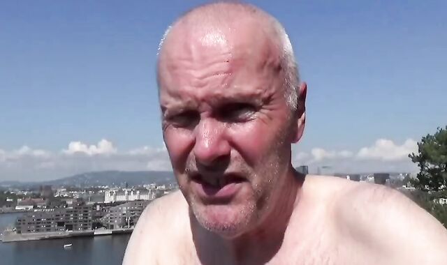 Ulf Larsen Public fap off In Oslo - Norway