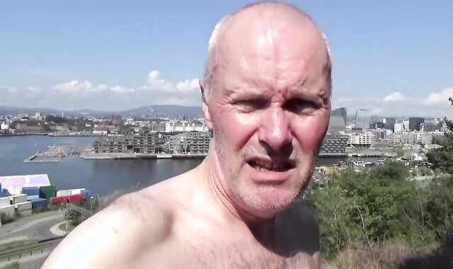 Ulf Larsen Public fap off In Oslo - Norway