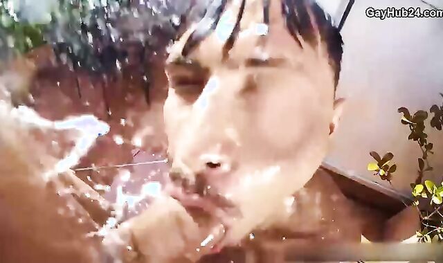 taut bitch fellating ten-Pounder And ravaged Outdoor