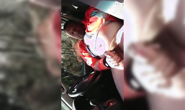 Filming my Step-father Wanking off in his Car