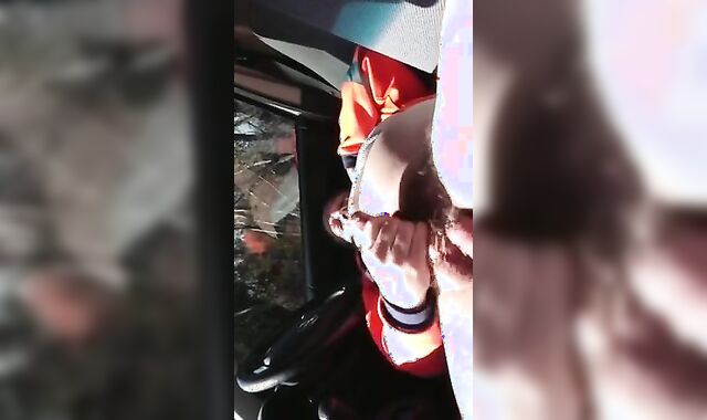 Filming my Step-father Wanking off in his Car