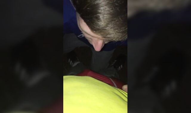 Matt Deep throats Chav Sausage outside