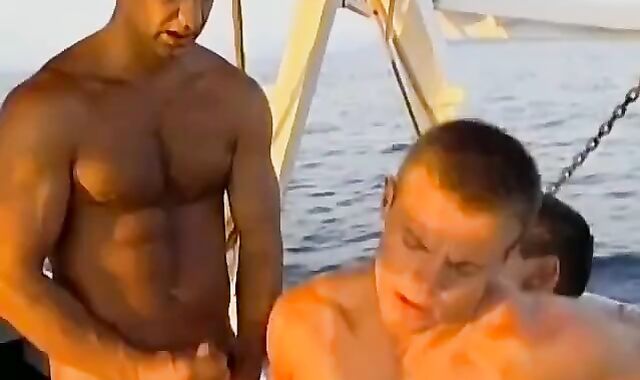 Bulky Fag Cubs Ultra-kinky 3 way Tear up out at the River