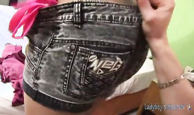 SHEMALES HEAVEN - Huge-boobed Thai T-girl in Mutual Getting off