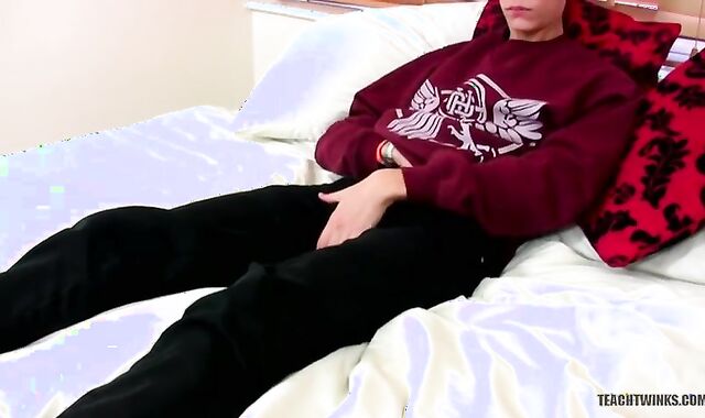 TeachTwinks: Exhilarated Jamie Sykes Wanks His Huge Rock Rock hard Meat
