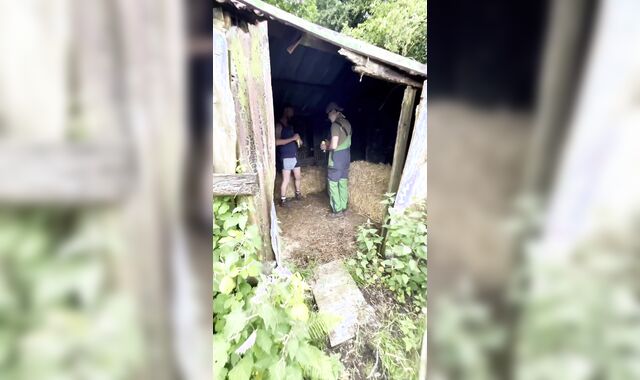 farm employee entices @top monster manhood while working