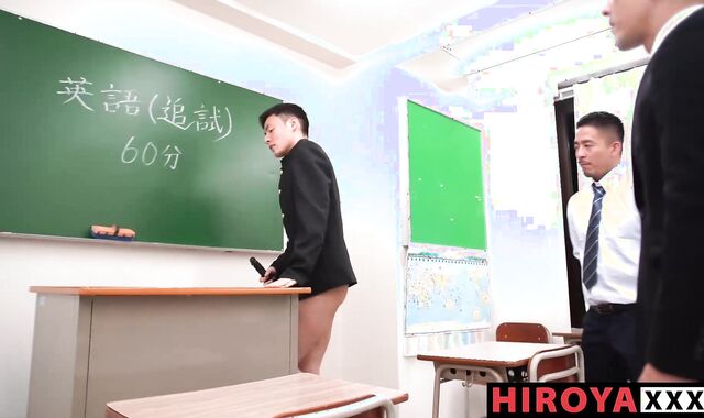 Hiroya Trains Shomei An 3some Sans a condom Lesson