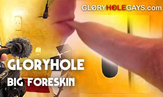 While I’m inhaling him at the gloryhole, his thoughts drift to his wifey. But his bod takes over – an